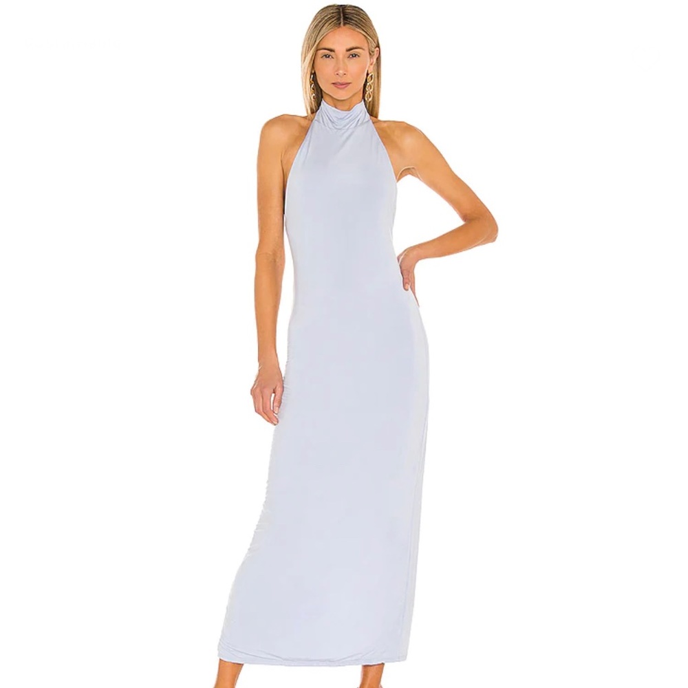 JONATHAN SIMKHAI STANDARD Raine Midi Dress in Sky Large
